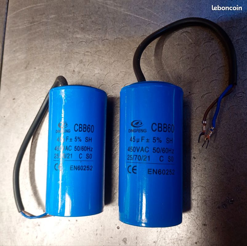 Condensateur démarrage CBB60 45 uf (image 1)