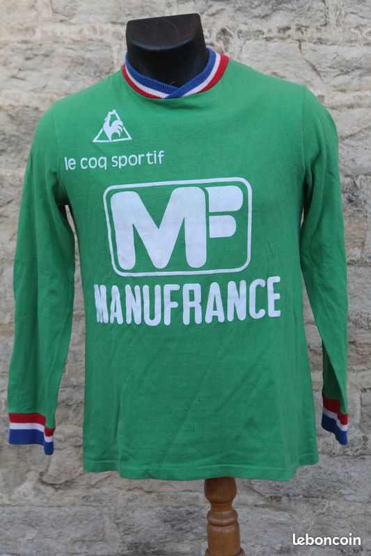 Le Coq Sportif Vintage Soccer Jersey XL Green Samda Insurance #4 Football Shirt | UK
