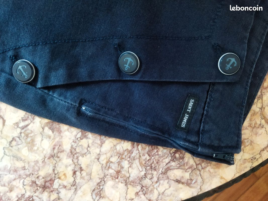 Joli short bleu marine, Saint James, taille 36, toile épaisse, parfait état (image 2)