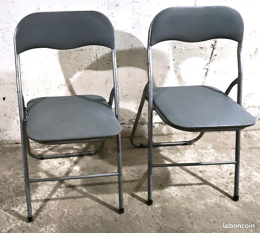 Lot de 4 chaises de jardin pliantes Axant lin & blanc en aluminium traité époxy - Hespéride