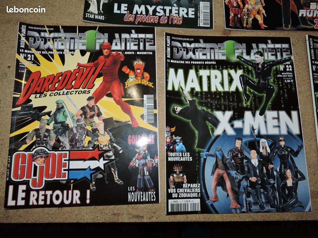 LOT 10 revues Magazine Années 2000 DIXIEME PLANETE Produits dérivés Films Bd Séries Cinéma TV N° 13 14 15 16 17 18 19 21 22 23 Daredevil Gi Joe Goldorak Matrix X Men Hulk Terminator ... (image 9)