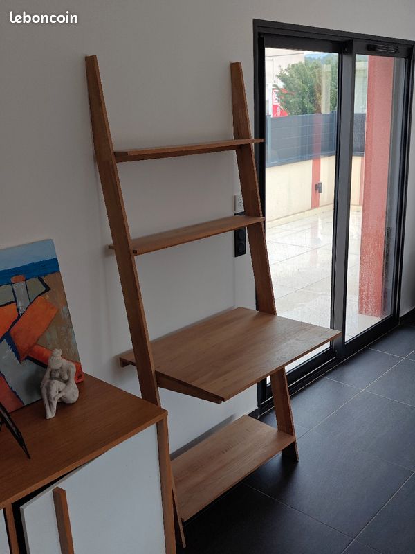 Étagère échelle bureau en chêne (image 2)