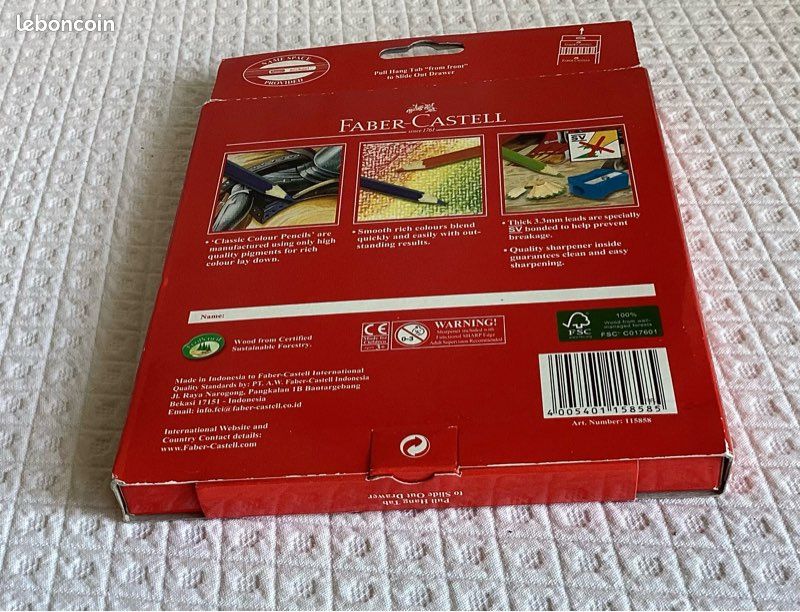 Boîte de 48 crayons de couleurs Faber-Castell Classic – État neuf (image 3)