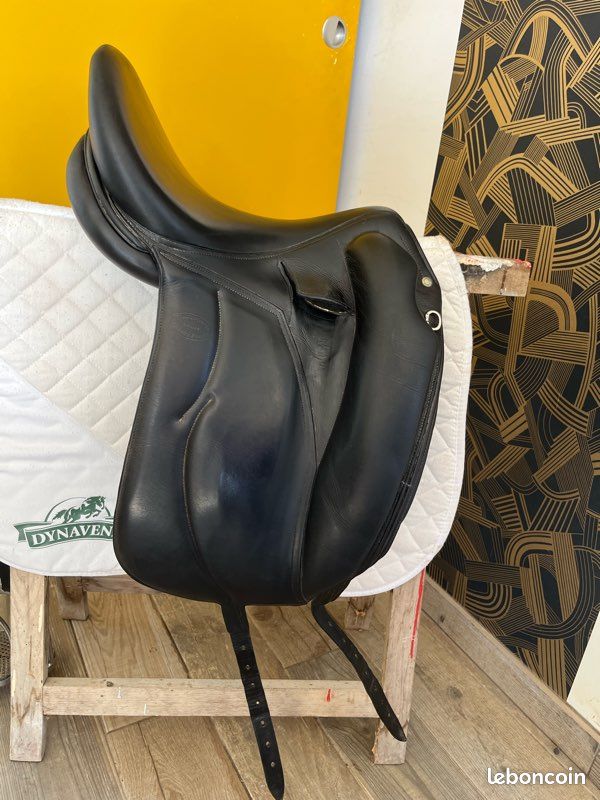 Jouettes De Dressage Devoucoux Cuir Noir - Taille Medium (9,25") - Neuf Sans étiquette