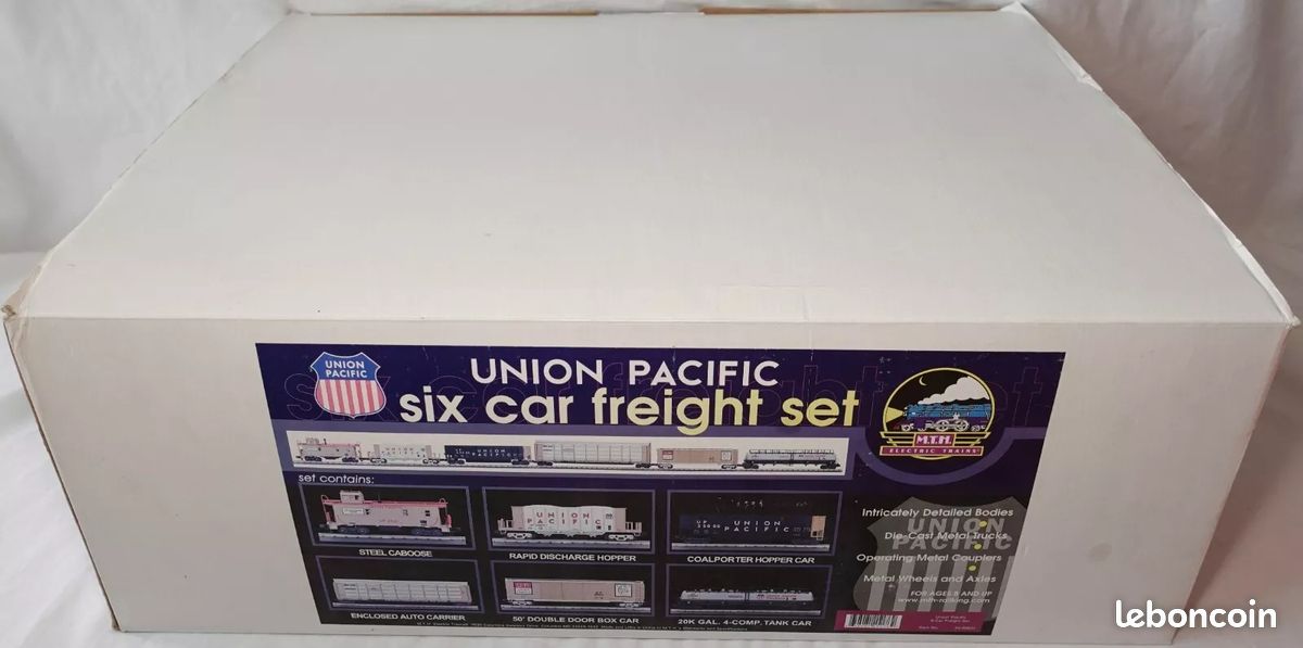 Union Pacific 6-Car Freight Set 3 rails échelle O MTH