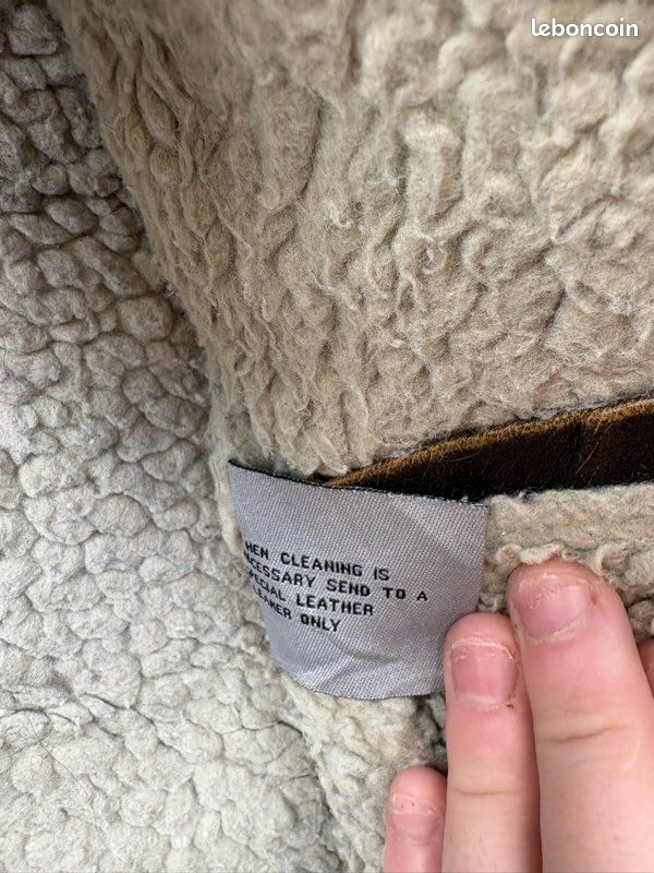 Veste en cuir véritable Wilsons Leather doublée sherpa – Taille L (image 11)