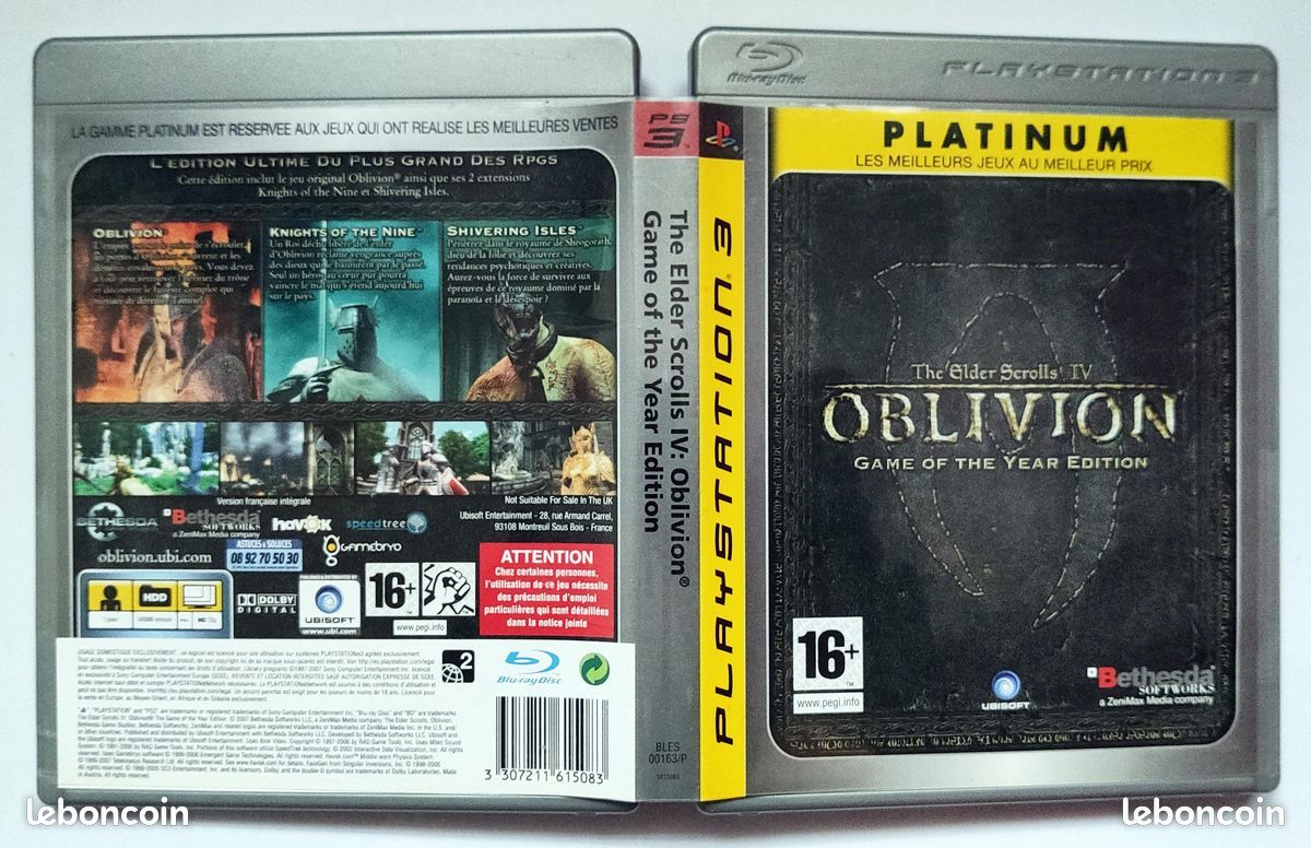 Jeu PS3 The Elder Scrolls IV : Oblivion - Bon état - Version Française