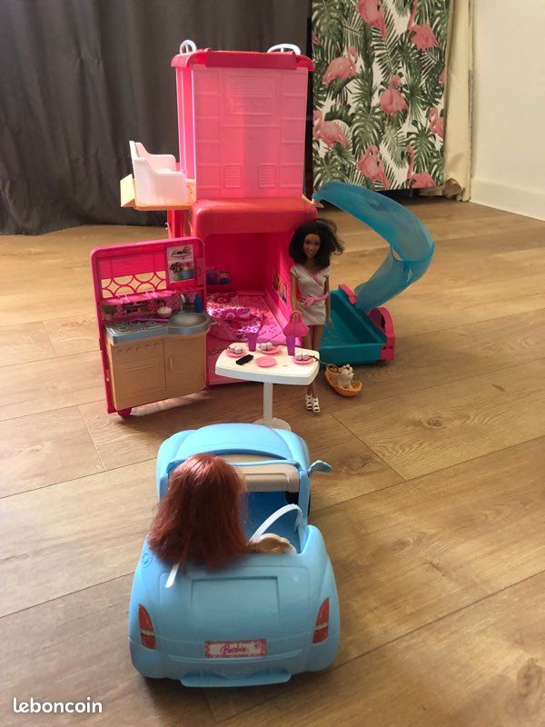 Camping-car et voiture barbie (image 1)