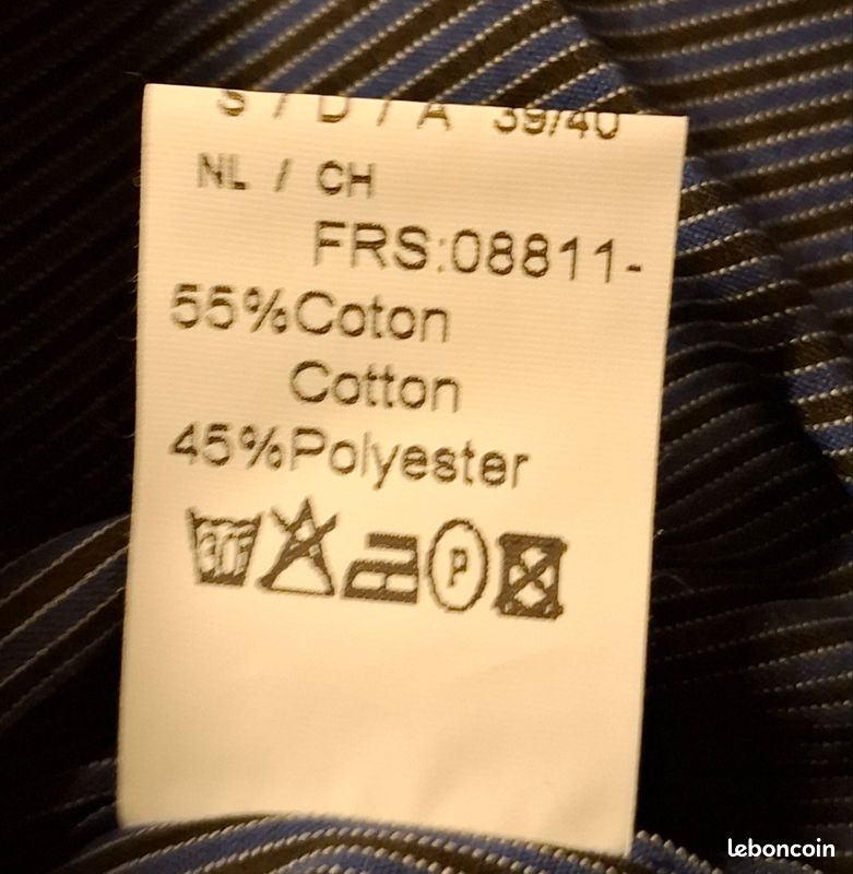 Chemise fines rayures "SOIT" 39-40 - Neuve (image 5)