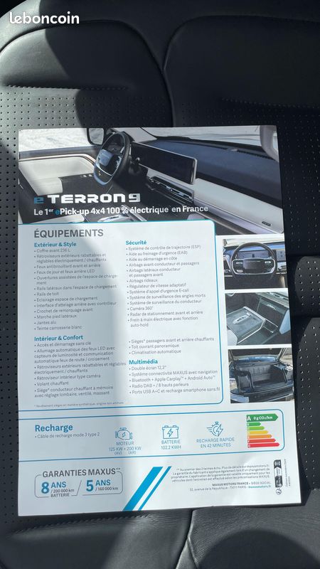 Maxus e-terron9 pick-up 4x4 102 kwh (image 7)