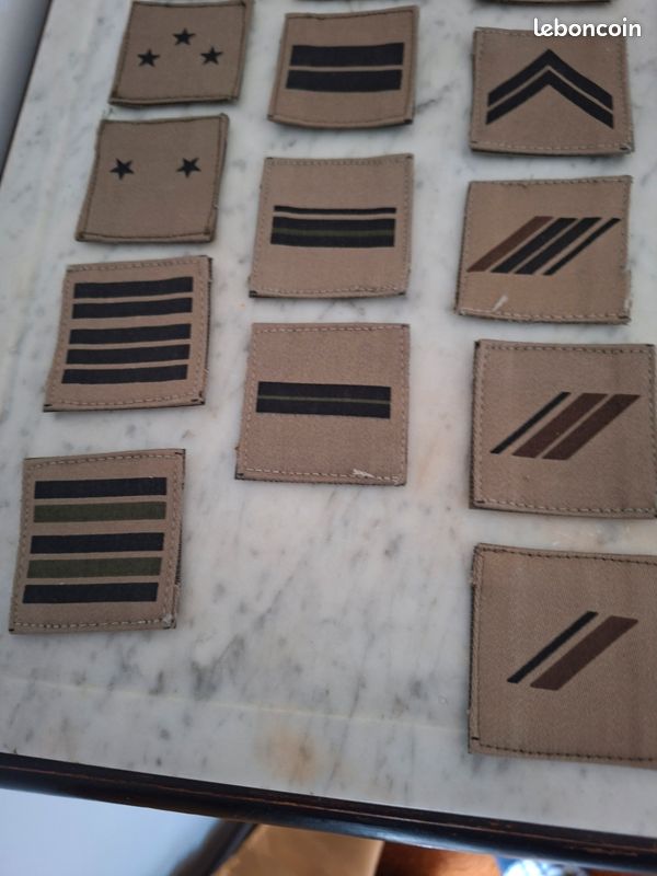 Lot gratons de combat - galon de combat - de soldat de 1ere classe a general d'armee (image 7)