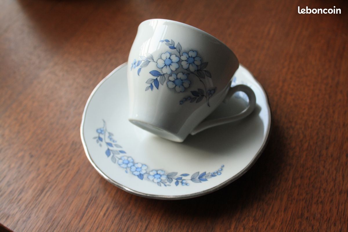 Tognana Set 2 Tasses De Café avec Soucoupe Metropol Mosaïque Bleu En