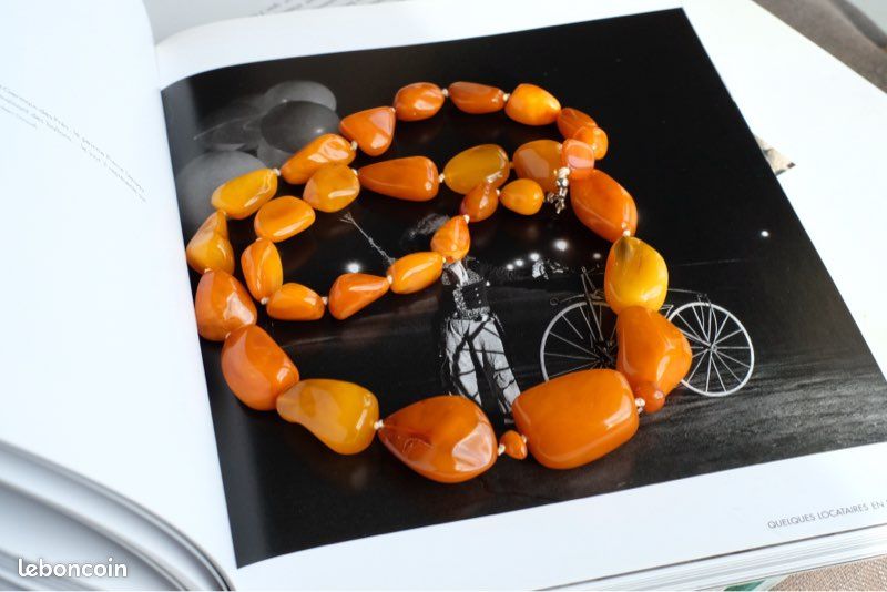 Collier En Ambre Naturel Butterscotch - 30,5 Grammes / 61,5 Cm - Occasion