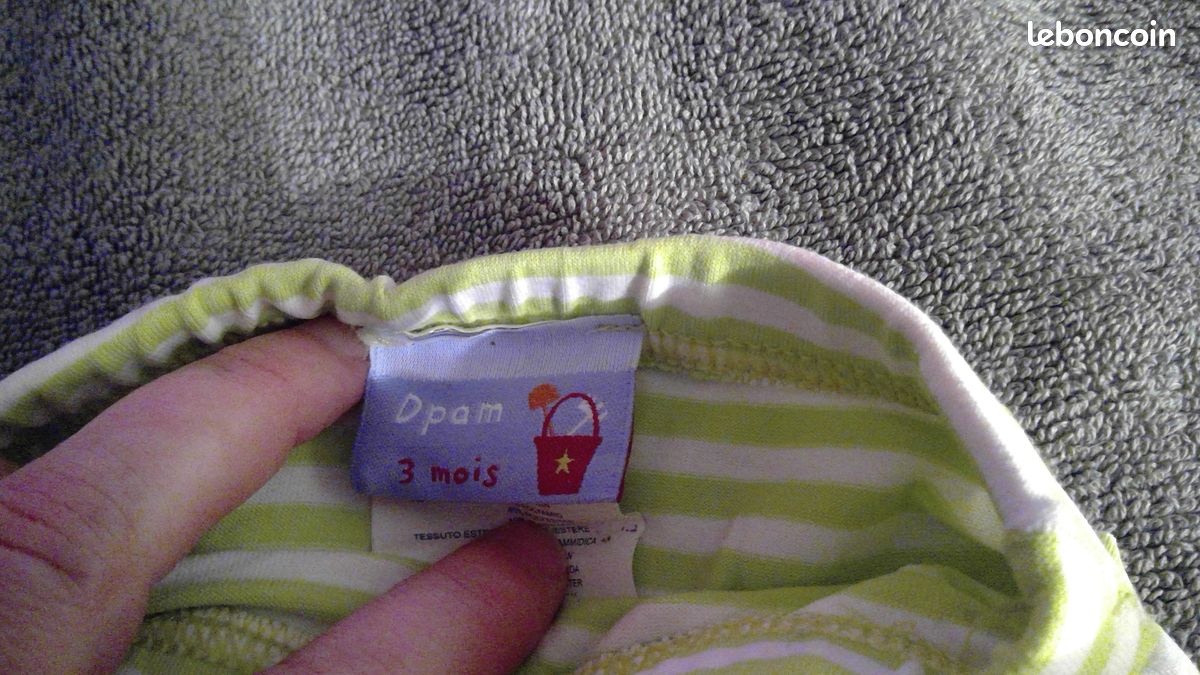 Maillot de bain marque dpam garcon taille 3 mois - n° 192 - (image 2)
