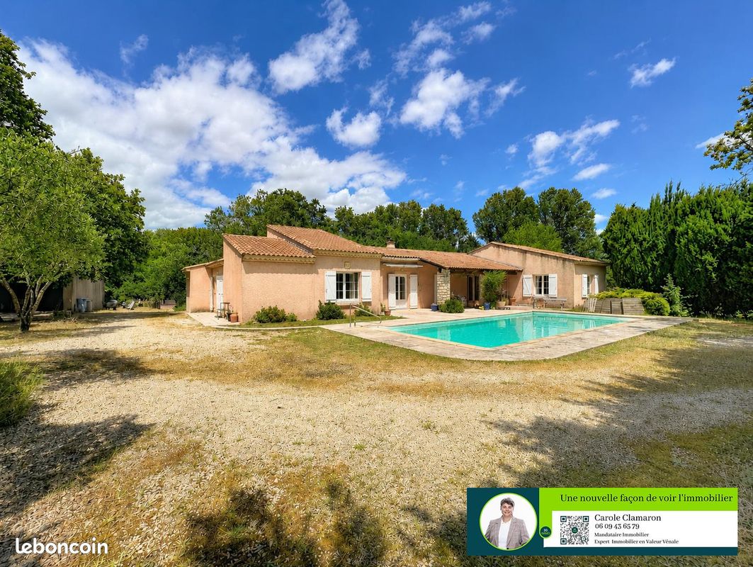 Vente | Maison T4 | 5p | 3ch | 165 m² | Saint-Mamert-du-Gard | Grand terrain | Terrasse · Jardin. Piscine (image 1)
