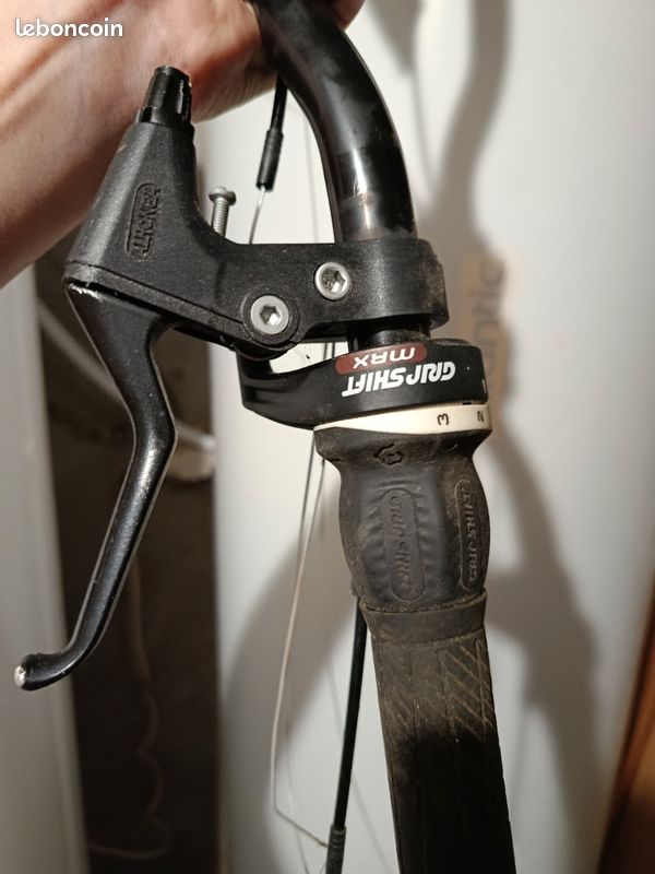 Guidon Vélo Acier Noir Avec Manettes Et Leviers De Frein - Occasion 25,4mm