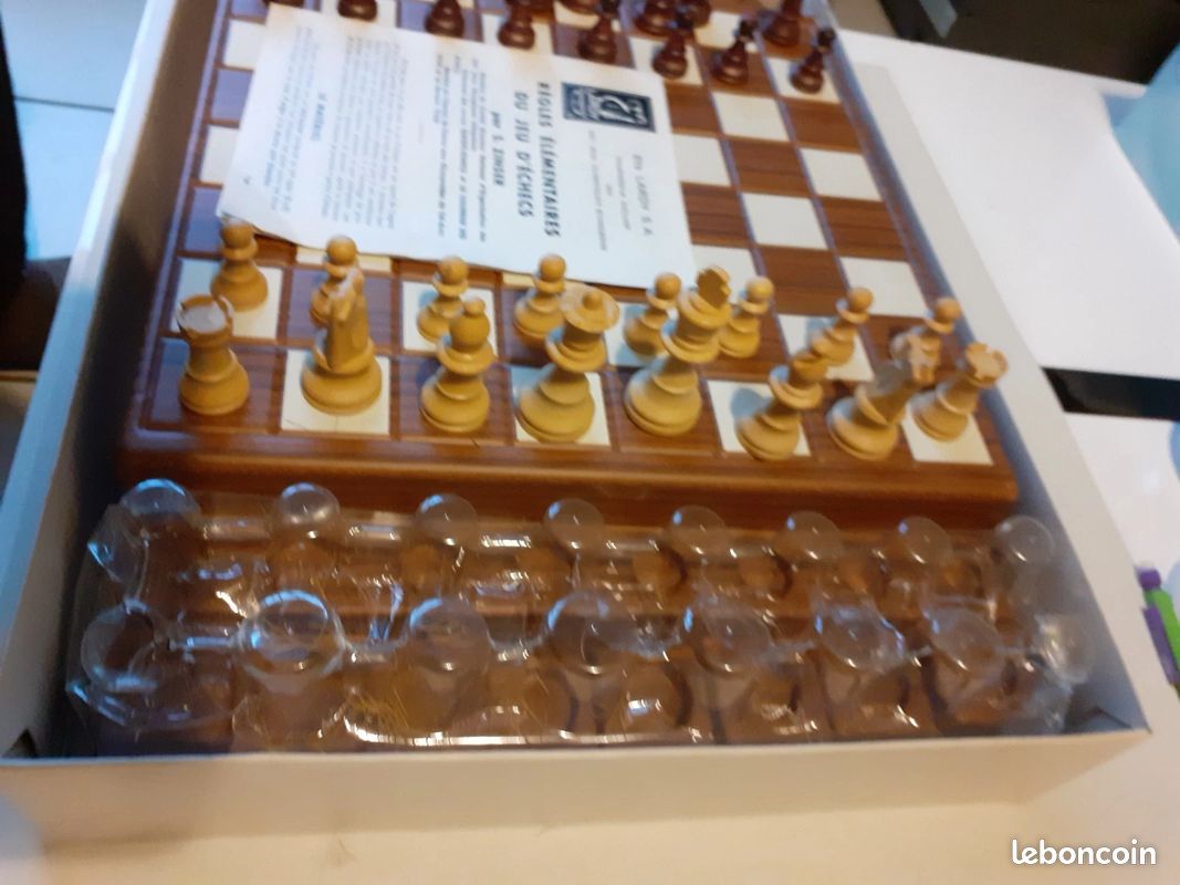 Jeu D'Échecs Lardy International 1974 – Pièces 86mm – Bois (France)