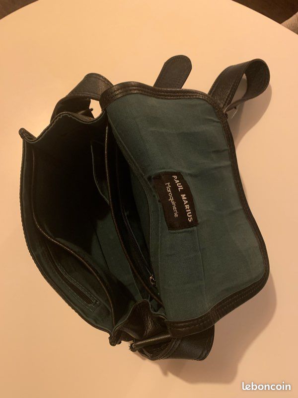 Sac cuir noir Paul Marius Accessoires Bagagerie