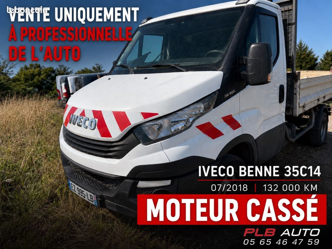 Iveco DAILY 35C FG 35C14S UNIQUEMENT A PRO DE LAUTO MOTEUR CASSE (image 1)