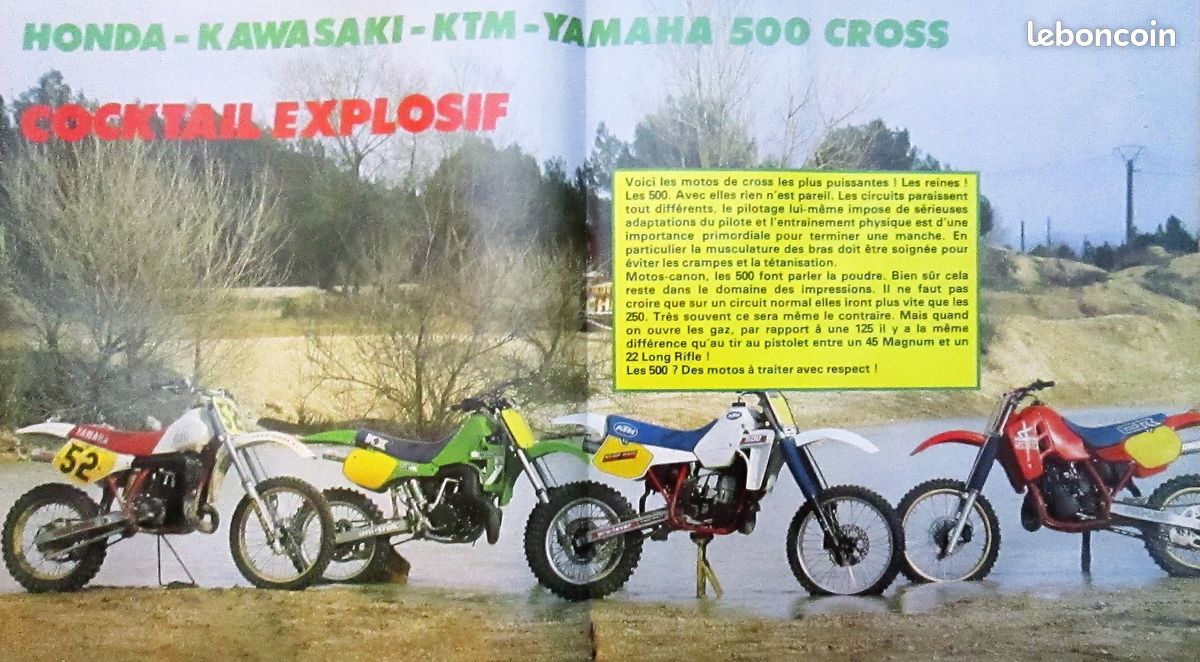 Moto Flash 76 HONDA 750 VFR Suzuki 1100 GSXR Ymaha FJ 1200 Kawasaki 1000 RX 500 Cross Honda 500 CR KTM 500 2T Kawasaki 500 KX Yamaha 490 YZ GOUIRAND (image 8)