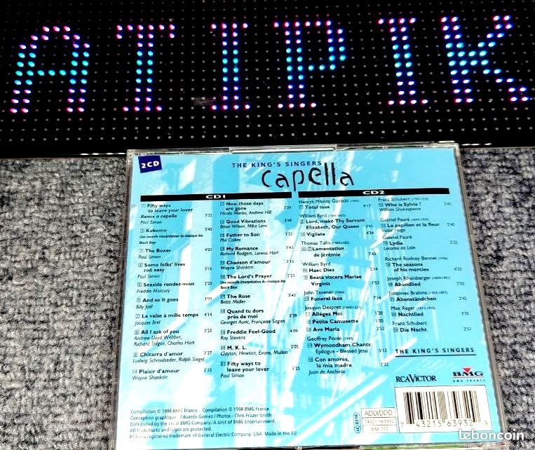 💿 Coffret 2 Cd The King's Singers - Capella - 1998 Rca Victor Bmg France 🎶 (image 4)