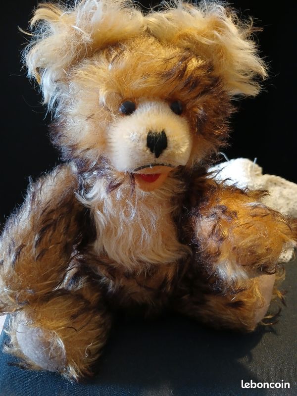Grand Ours Ancien 56 Cm - Peluche Vintage Articulée - Son Qui Fonctionne