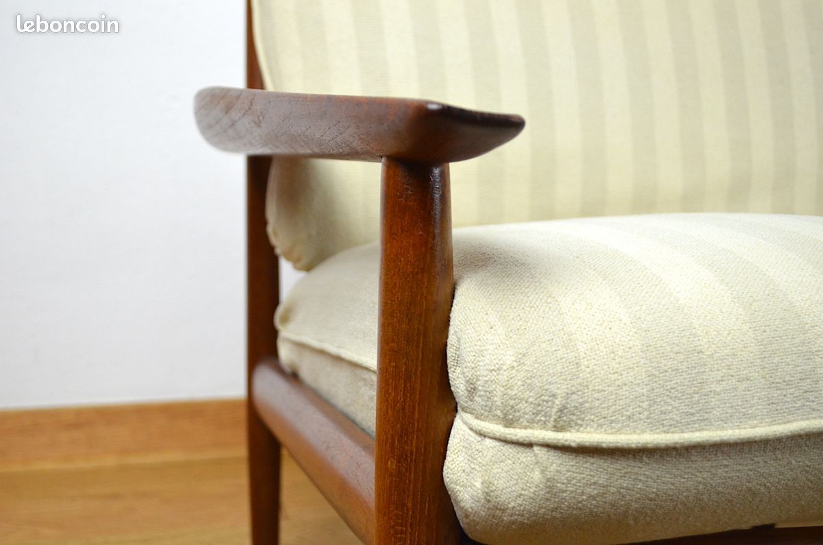 Fauteuil Danois de Grete Jalk Édition Glostrup Vintage 1960 (image 3)