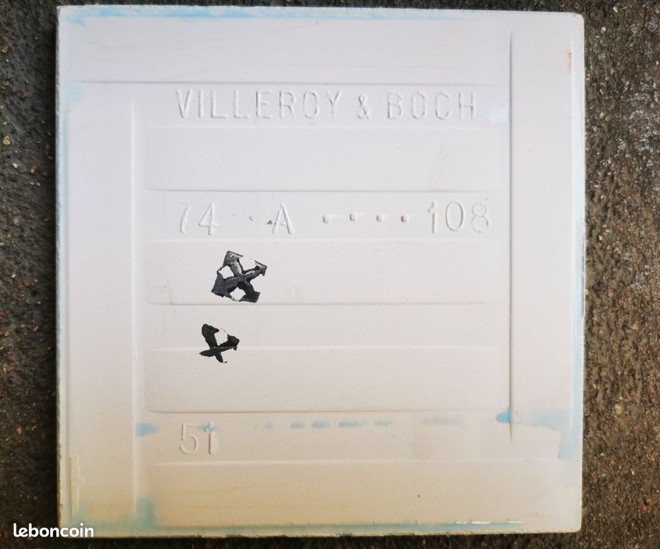 Lot De 9 Carreaux De Faïence Villeroy & Boch Vintage 1970 - Bleu - État Neuf