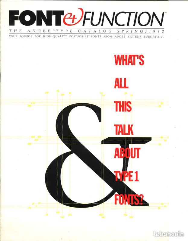 FONT & FUNCTION Fall 1989 et Spring 1990- The Adobe Type Catalog (image 4)