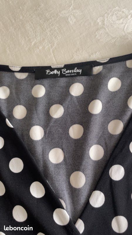 Robe noire à pois blancs Betty Barclay (image 3)