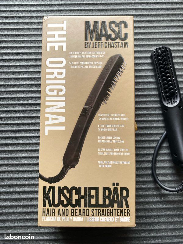 Lisseur Barbe & Cheveux Le Nouvel Homme, Plaques Céramique, 2 Températures (max 200°C) - Neuf, Parfait Coiffage