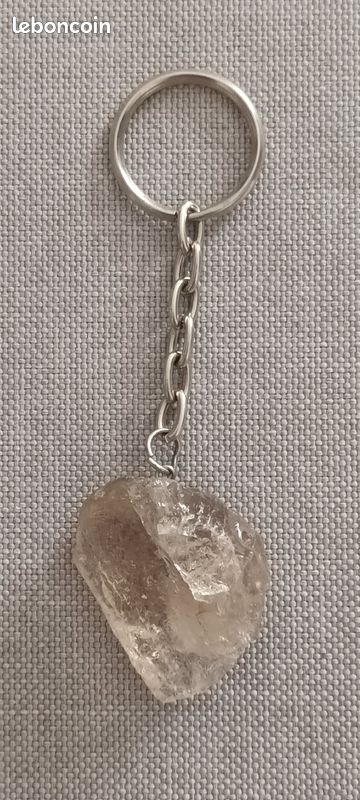 Porte-clé pierre brute en Quartz Fumé (image 1)