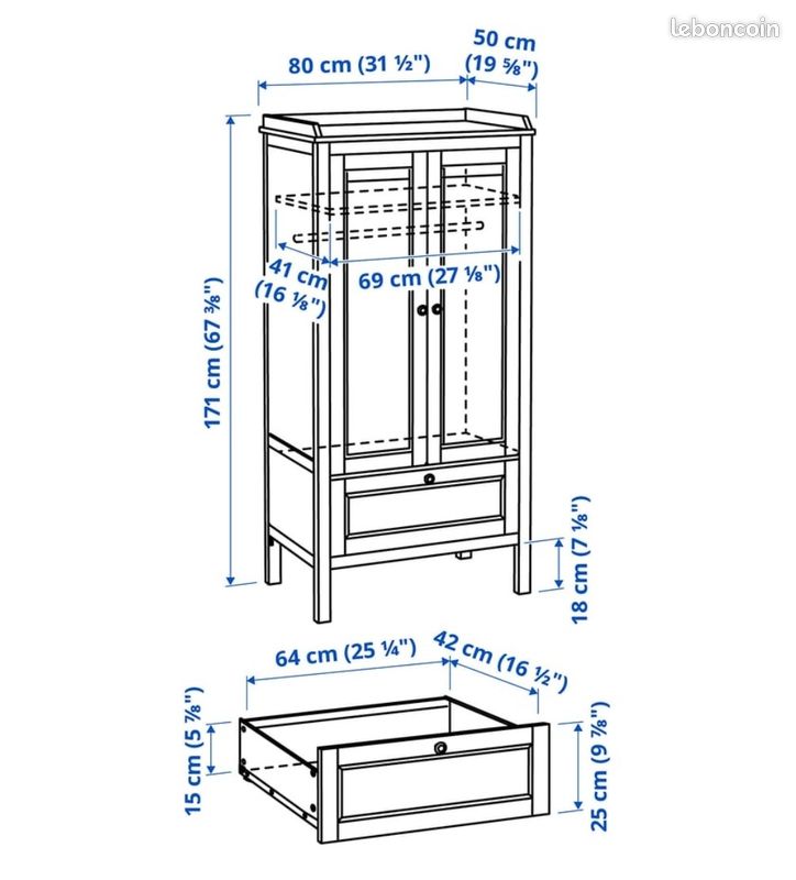 Lit et armoire assortis chambre enfant (image 13)
