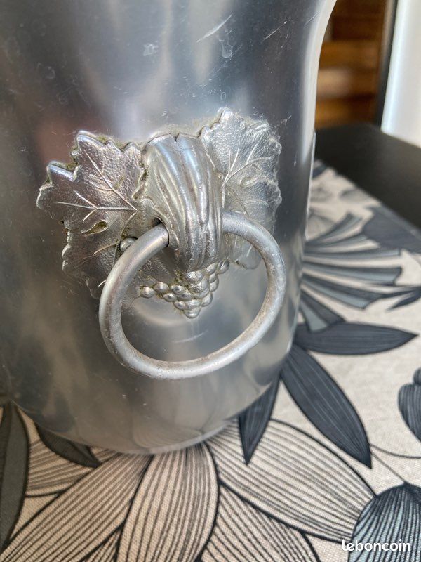 Seau à Champagne Taittinger En Aluminium - Art Déco, Fabrication Française