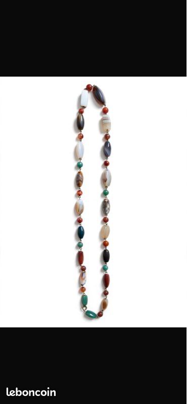 Collier sautoir en pierre naturelle authentique (image 1)