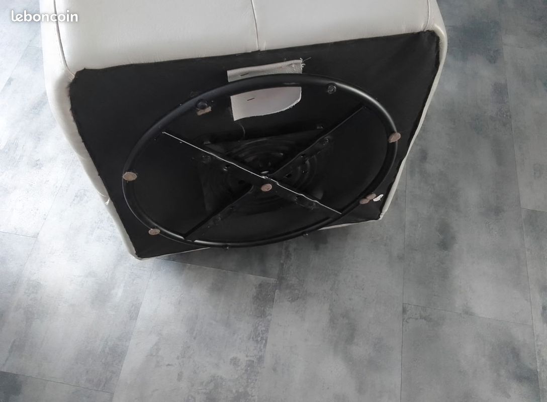 2 fauteuils en cuir pivotants (image 4)