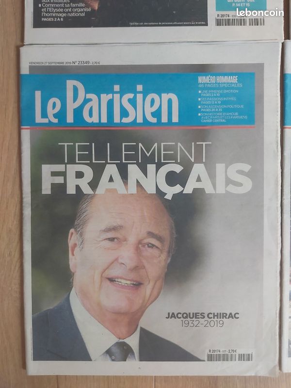 Lot de journaux Jacques Chirac 2019 (image 4)