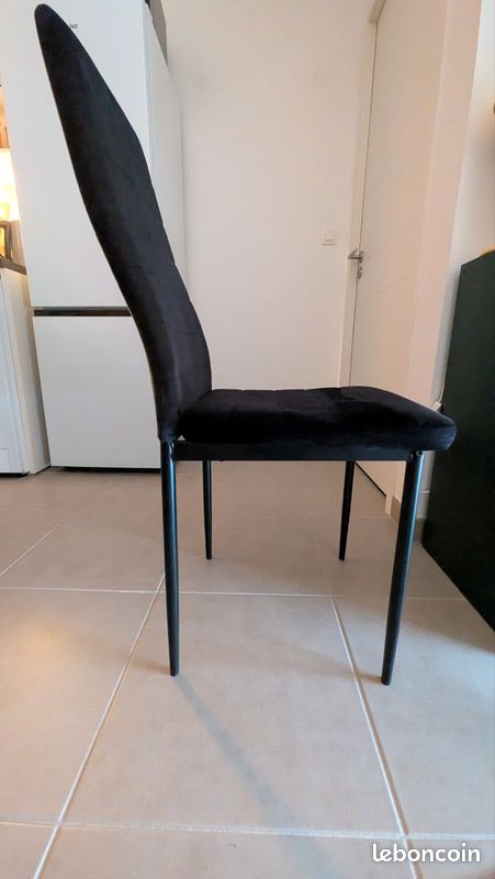 Chaises rembourrées effet velours (image 5)