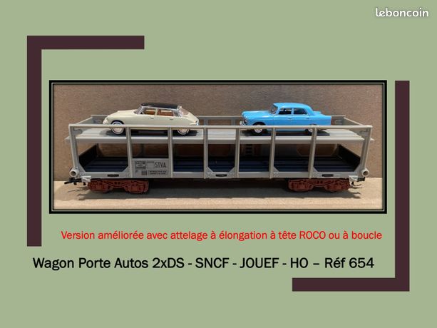 lot 3 wagons porte voitures jouef ho