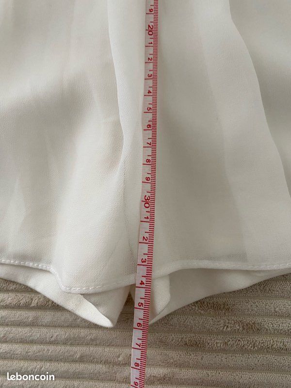 Jupe blanche fendue avec noeud Zara CS - Vêtements