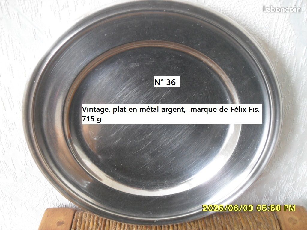 Plat Rond De Service Félix Frères Toulouse - Métal Argenté XXe