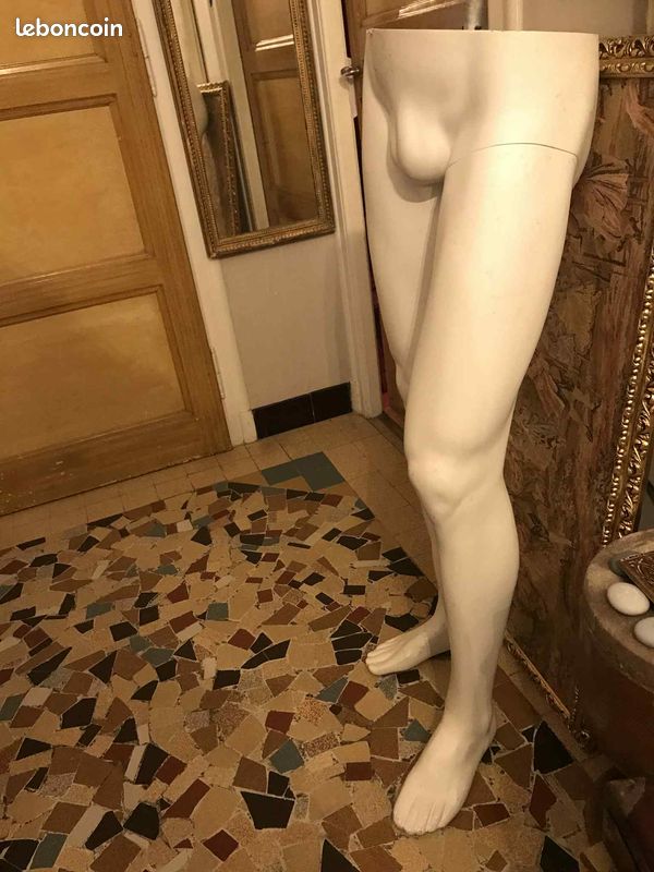 Mannequin - Jambes homme plastique polyethylène blanc mat (image 3)