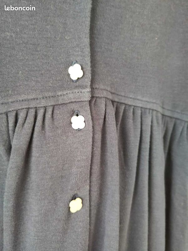 Robe vintage années 90 100% coton Country For Kids Girls bleu marine taille 10 ANS (image 3)