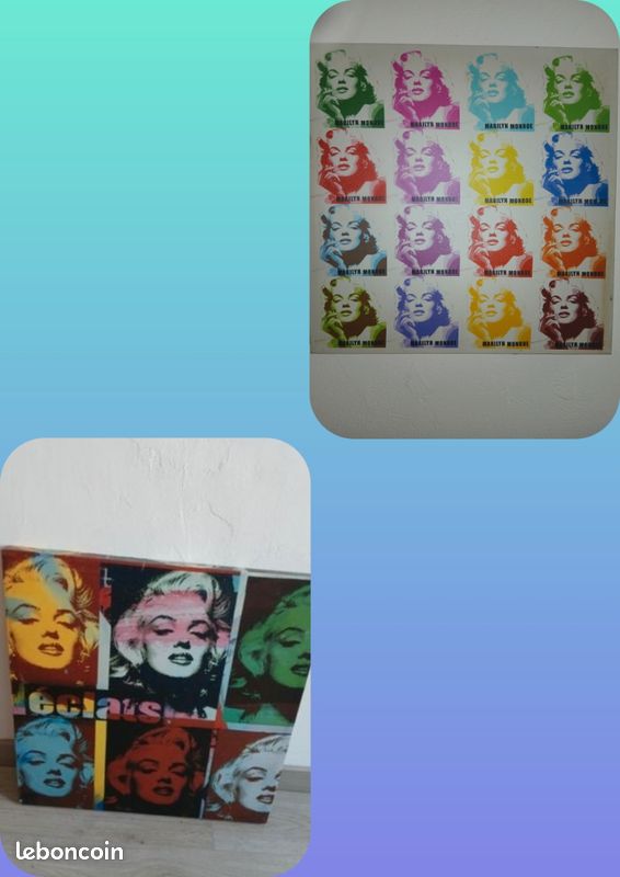 Lot de 2 cadre toile Marilyn Monroe (image 1)