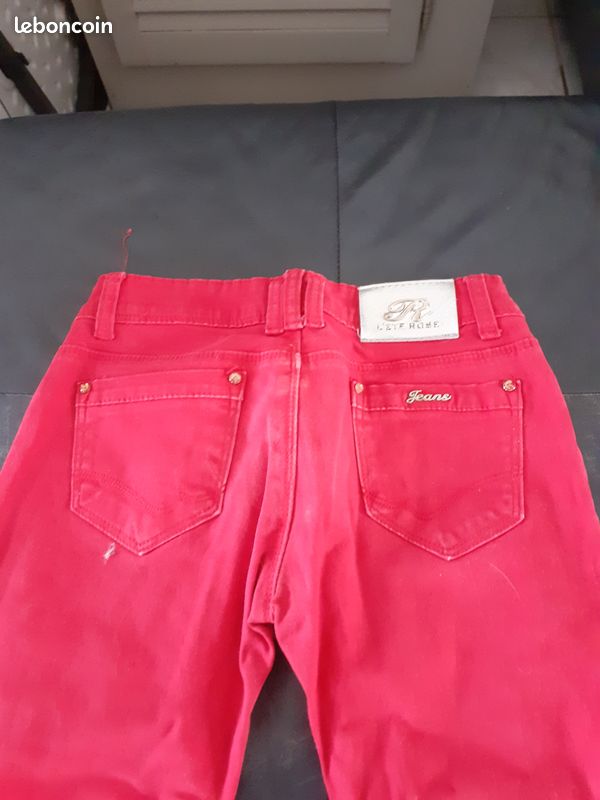 Pantalon jeans rouge (image 3)