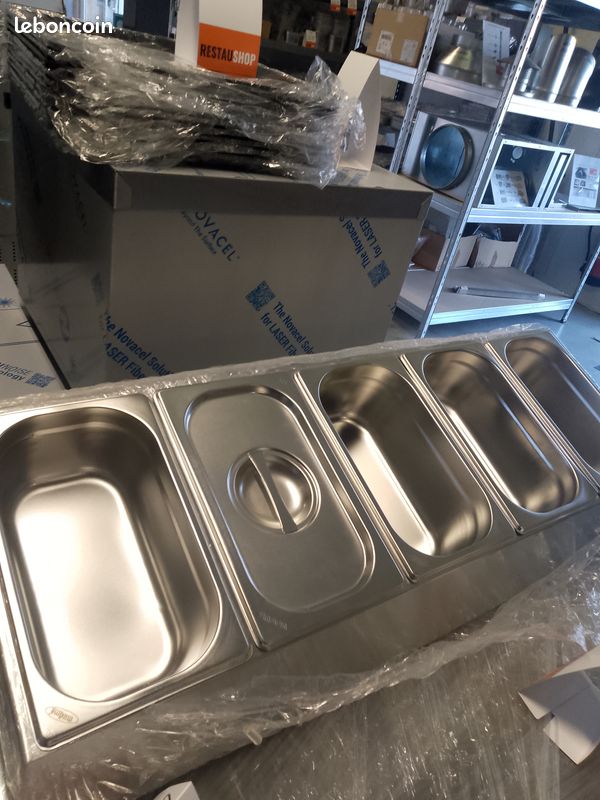Support bac GN saladette inox pro CHR (image 1)