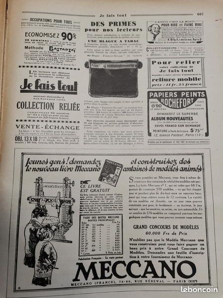 Collection de 60 revues "je fais tout " de 1930 à 1934 (image 6)