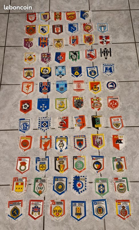 Collection De 47 Fanions De Football - Multicolores, Assortiment Pour Fans