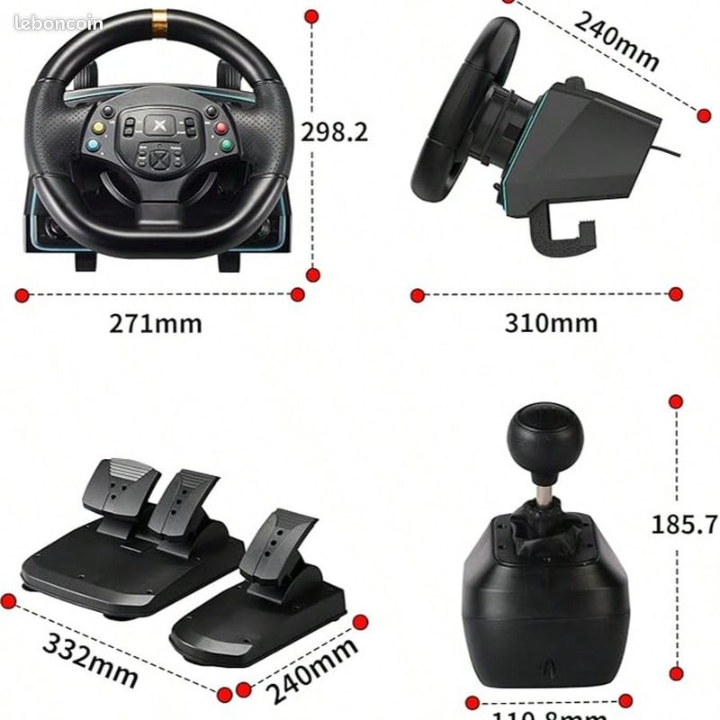 Volant + Pédales Pro Race Subsonic SV-450 Avec Casque - Compatible Xbox Series X/S, PS4, PC - Neuf