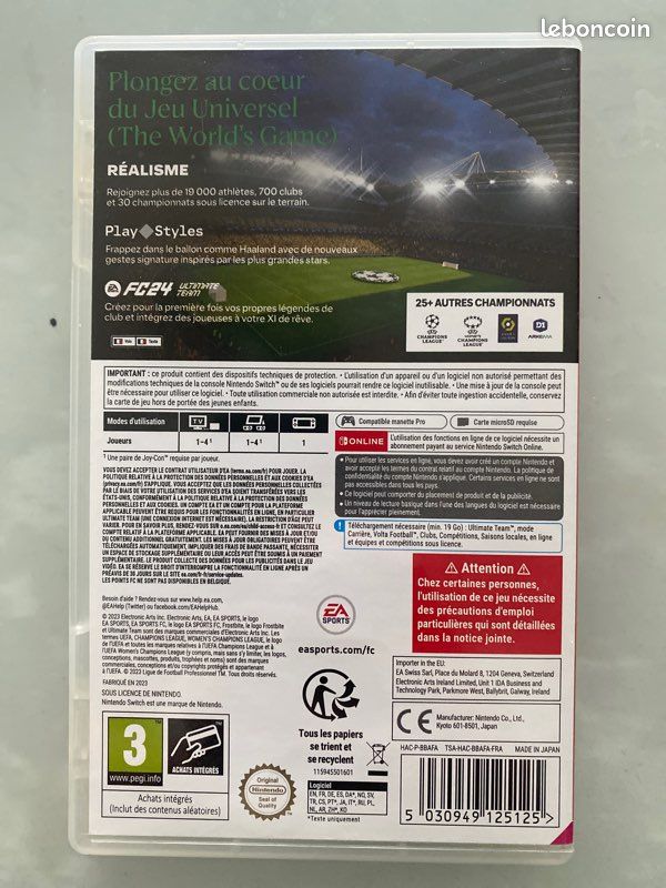 COMPTE FIFA 24/EA Fc 24 EUR 45,00 - FR